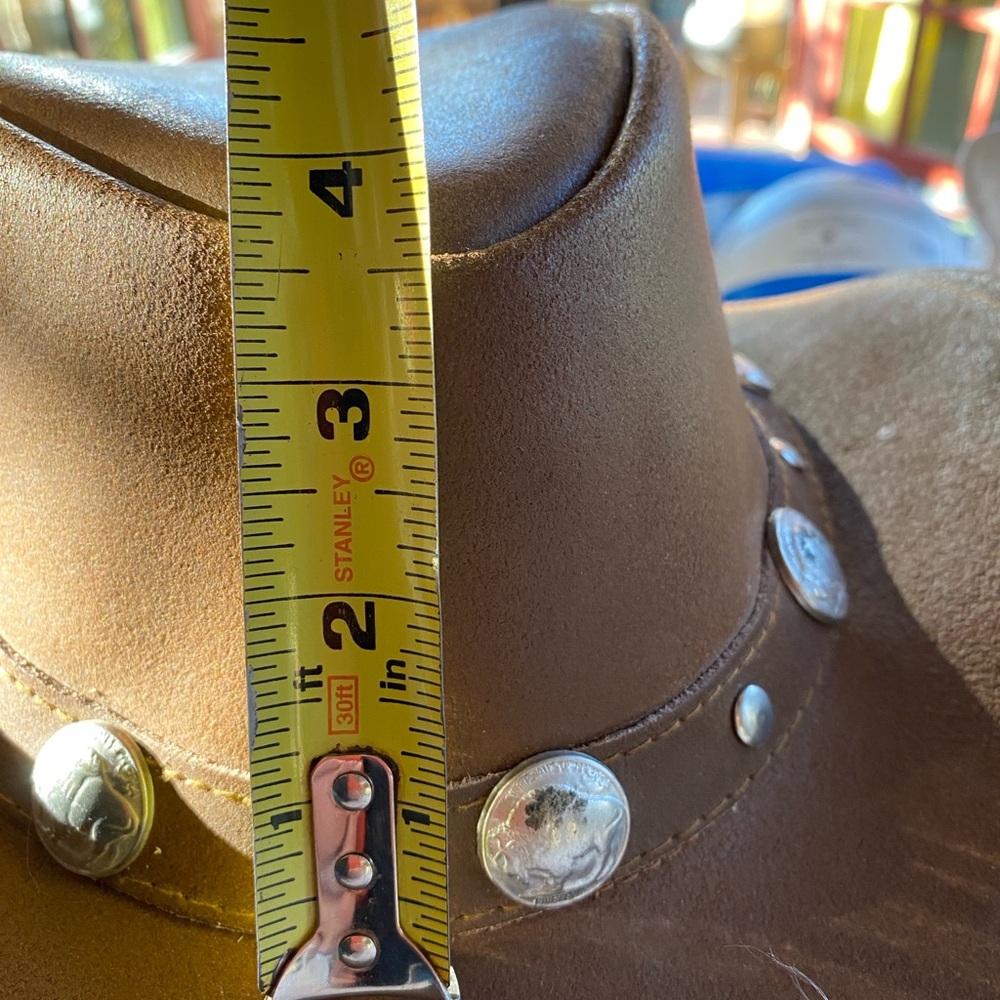 Unisex Leather Cowboy Hat - L - Picture 5 of 10